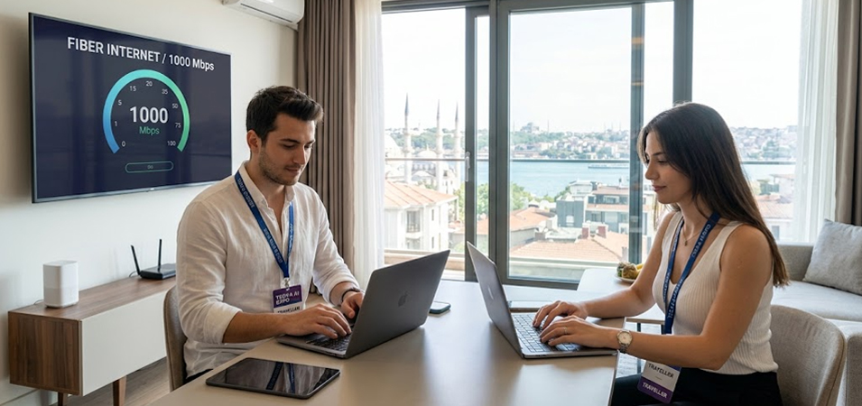 Tech and AI Expo Travelers: High-Speed Internet Flats in Central Istanbul